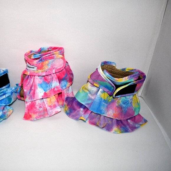 VUNCESSIN Reusable Dog Diapers Female LARGE Washable in Floral with Ruffle NWOT - Picture 2 of 5